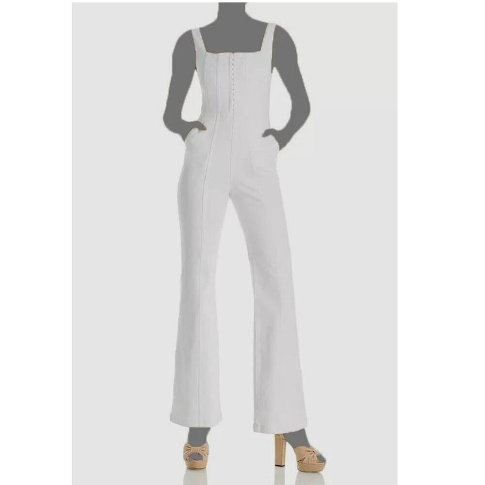 NWOT Alice + Olivia Chels corset-style denim jumpsuit